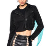 Front View Fringe Back Lightweight Moto Jacket