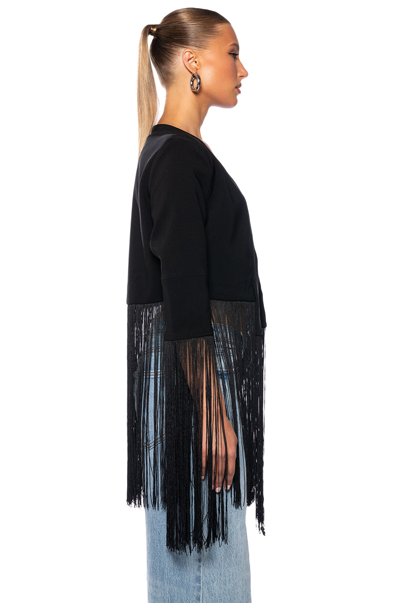 Detail View Fringed Up Blazer