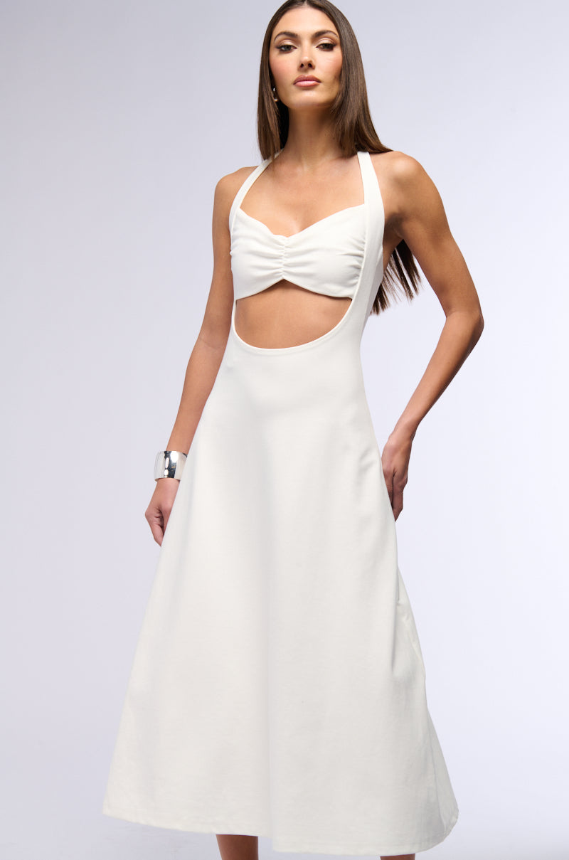 Front View From Day To Night Knit Midi Dress 0