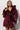 Front View From The Yukon Faux Fur Trimmed Hooded Jacket in Wine