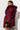 Side View From The Yukon Faux Fur Trimmed Hooded Jacket in Wine