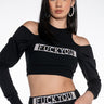 Front View Fu Very Much Cold Shoulder Sweatshirt