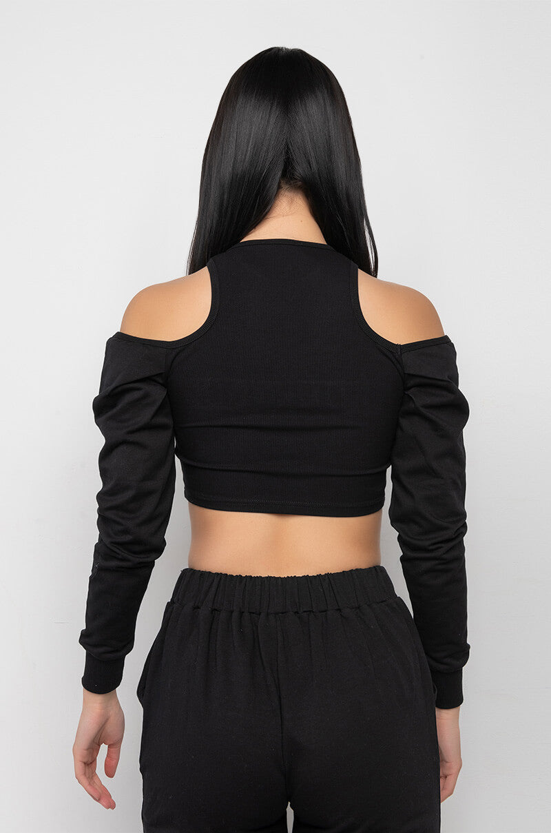 Full View Fu Very Much Cold Shoulder Sweatshirt