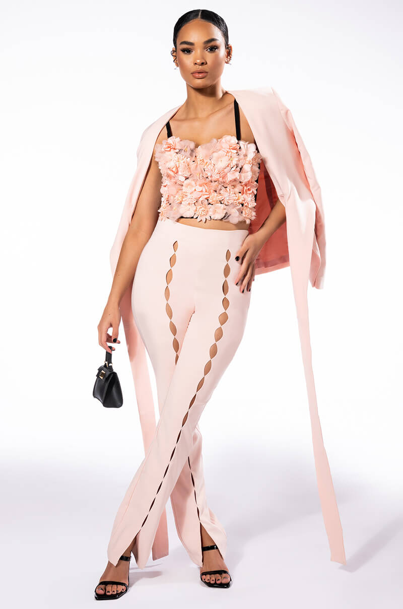 Back View Full Bloom Floral Crop Top