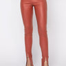 Front View Full Of Secrets Split Front Trouser in Rust