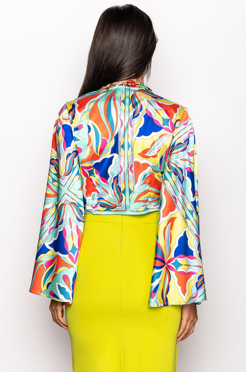 Full View Fun In The Sun Satin Blouse