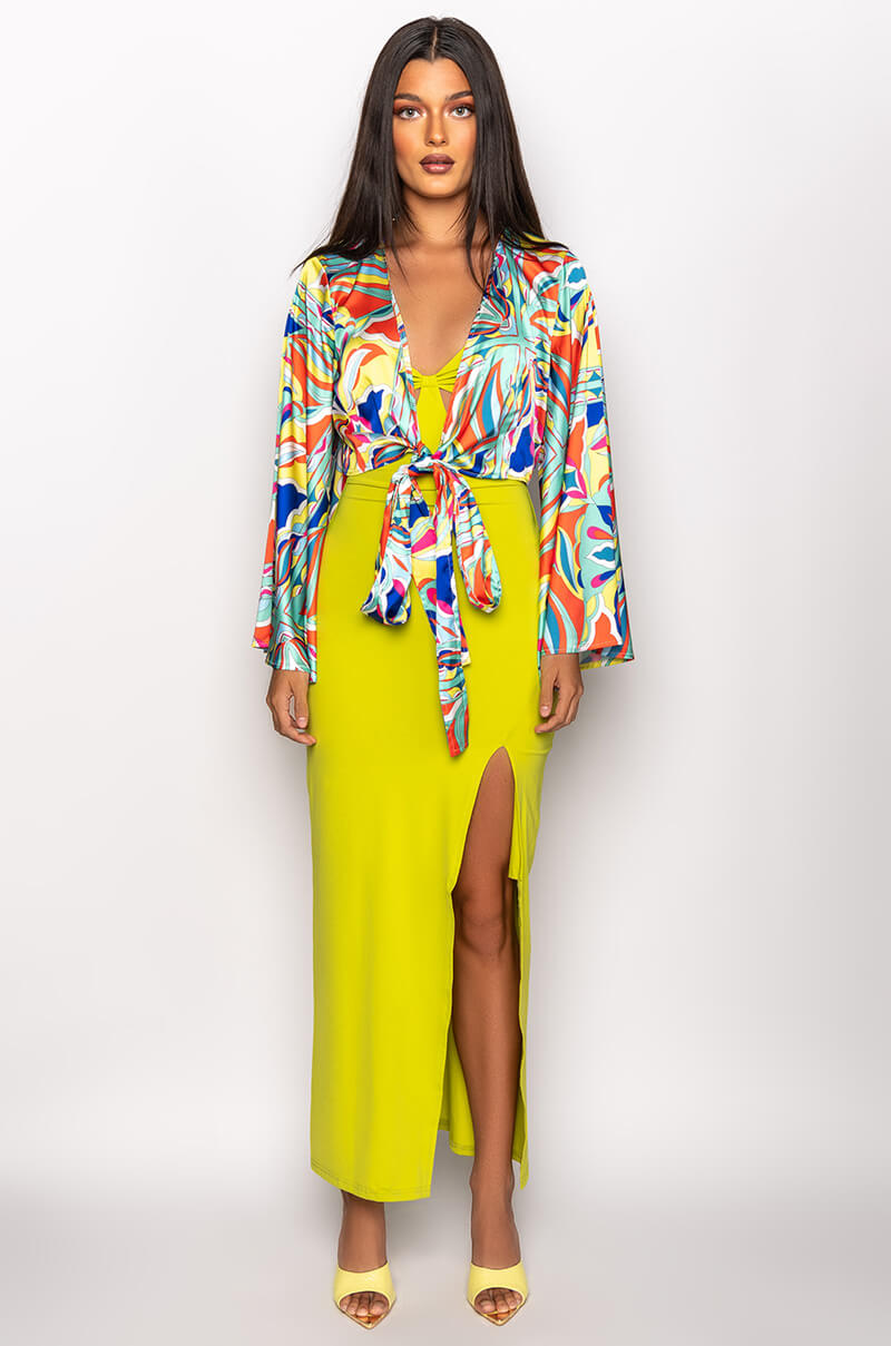 Extra View Fun In The Sun Satin Blouse