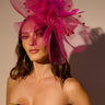 Front View Fuschia Fascinator