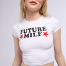 Front View Future Milf Cropped T Shirt