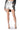 Front View Futuristic Metallic Faux Leather Short