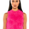 Front View Fuzzy Mood Sleeveless Top