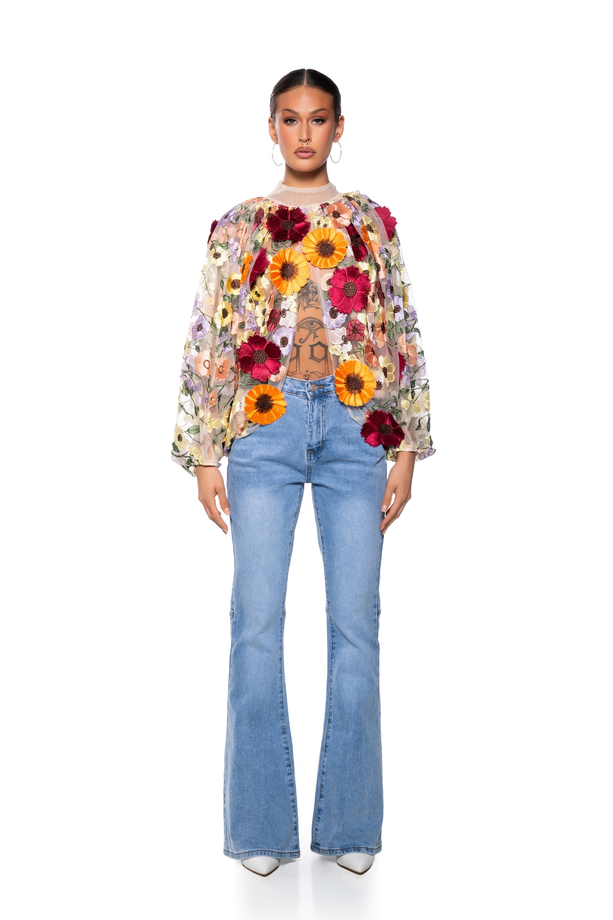 Extra View Garden Dreams Floral Blouse