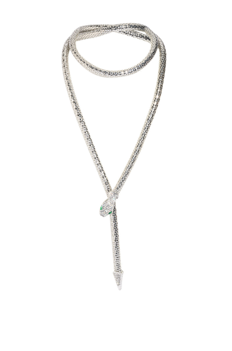 Side View Garden Snake Wrap Around Necklace
