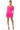 Back View Gemma Floral Detail One Shoulder Mini Dress In Hot Pink