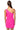 Extra View Gemma Floral Detail One Shoulder Mini Dress In Hot Pink