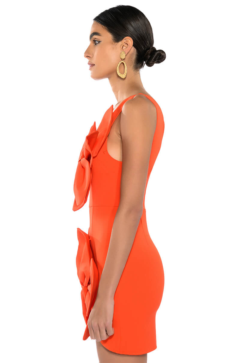 Full View Gemma Floral Detail One Shoulder Mini Dress