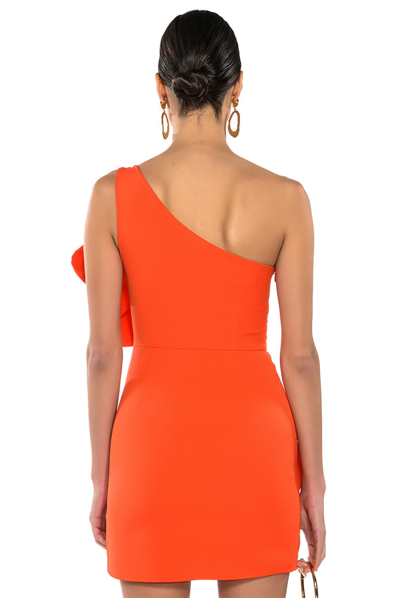 Extra View Gemma Floral Detail One Shoulder Mini Dress