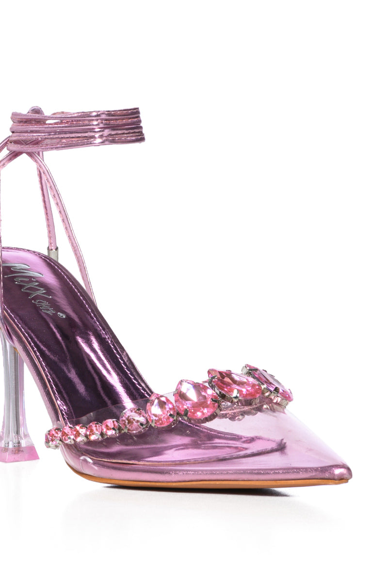 Extra View Gentle Whisper Embellished Pvc Pump In Pink 5