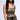 Front View Georgia Lace Up Faux Leather Look Corset Top