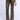 Front View Georgia Lace Up Flared Faux Leather Look Pant