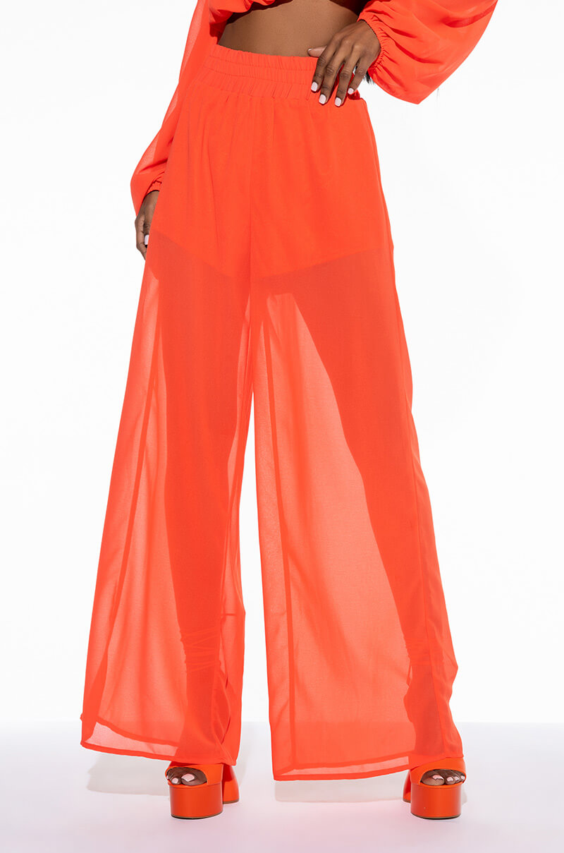 Front View Get After It Wide Leg Pant