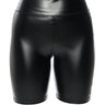 Front View Get It Right, Get It Tight Faux Leather Biker Shorts With 4 Way Stretch