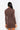 Back View Get On My Level Long Sleeve Drawstring Mini Dress in Brown