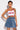 Back View Get What I Want Pleated Denim Mini Skirt