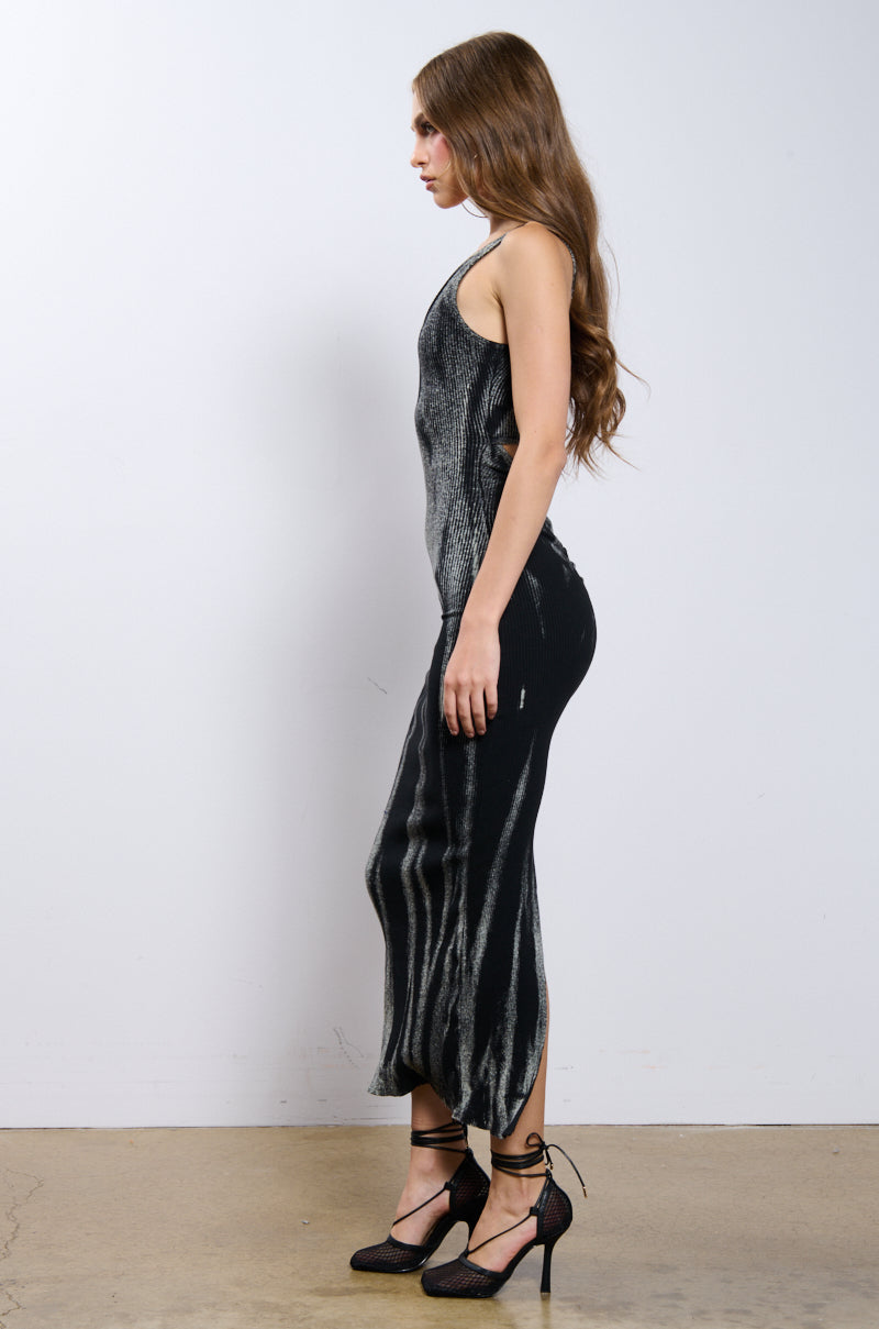 tie dye knit midi dress GET WITH IT TIE DYE KNIT MIDI DRESS