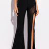 Front View Get You Going High Slit Wide Leg Trousers