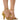 Front View Getaway Palm Tree Heel Sandal In Gold