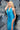 Extra View Gianina Fringed Cowl Neck Maxi Dress In Blue