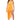 Front View Gianina Fringed Cowl Neck Maxi Dress In Orange