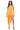 Front View Gianina Fringed Cowl Neck Maxi Dress In Orange