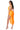 Back View Gianina Fringed Cowl Neck Maxi Dress In Orange