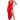 Front View Gianina Fringed Cowl Neck Maxi Dress In Red