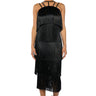 Front View Giggle Waters Maxi Fringe Layered Dress