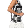 Front View Gimme More Woven Bag In White