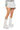 Front View Gina Athletic Pleated Mini Skirt In White