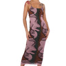 Front View Gina Printed Midi Dress