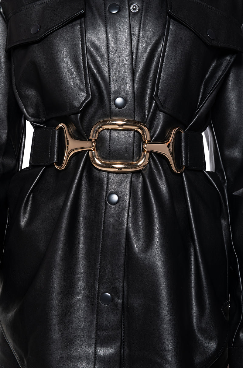 Front View Give It Time Buckle Waist Belt
