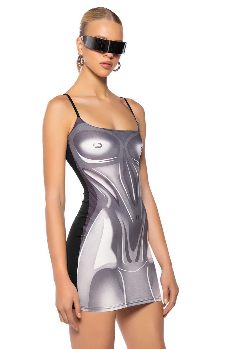 Front View Givin Body Strapless Mini Dress