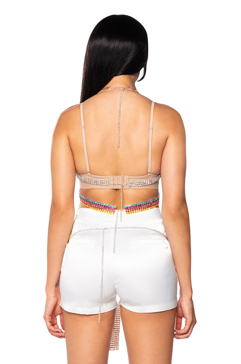 Full View Giving Sweetness Rhinestone Bra Top 4