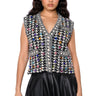 Front View Glam Life Only Gem Sweater Vest