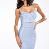 Front View Glam Me Up Midi Rhinestone Bandage Dress