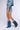 Back View Glamorous Life Rhinestone Jean Shorts