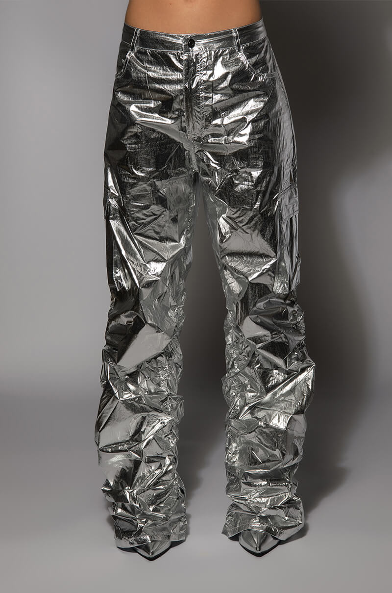 Back View Glimpse Of Magic Relaxed Metallic Pant