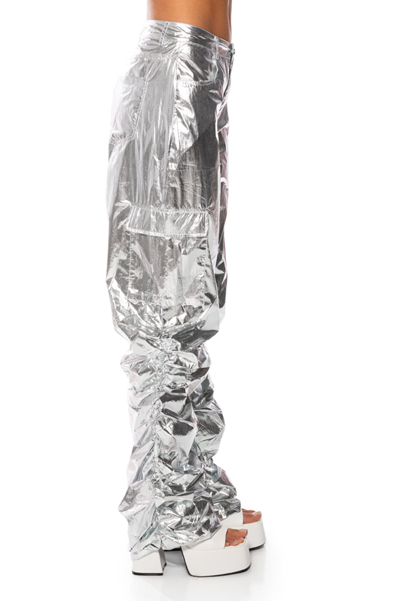 Detail View Glimpse Of Magic Relaxed Metallic Pant
