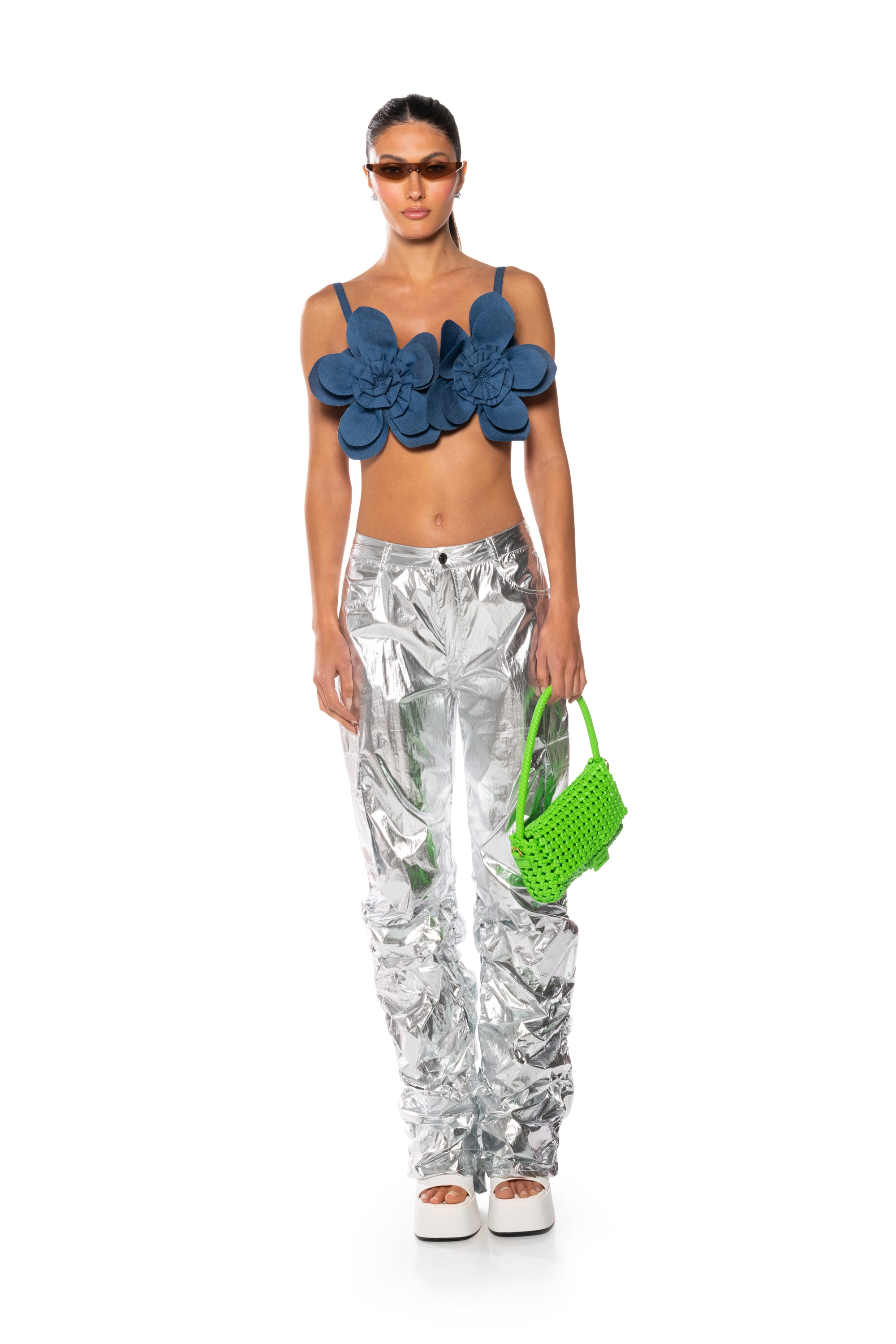 Extra View Glimpse Of Magic Relaxed Metallic Pant