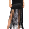 Front View Glimpse Of Me Fringe Mini Skirt